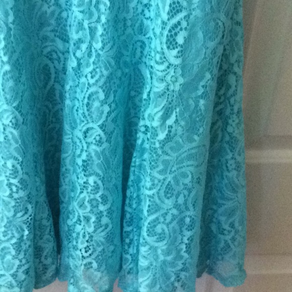 Jodi Kristopher Blue Aqua Lace Dress - Picture 4 of 7